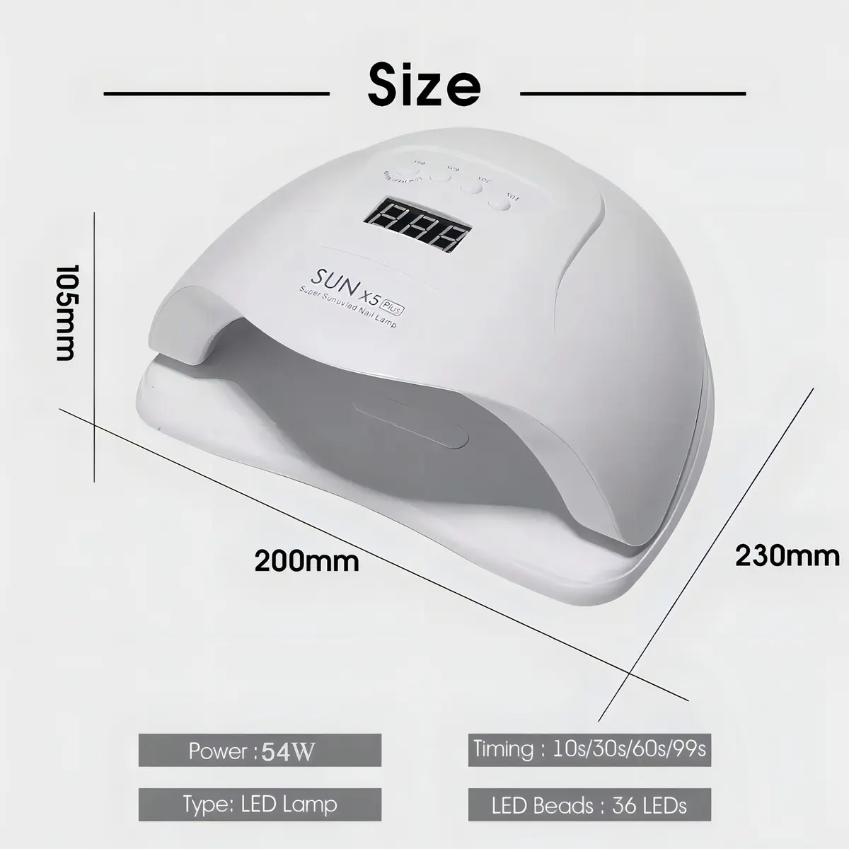 Imagen 2 de Cabina para uñas SunX5 Plus blanca