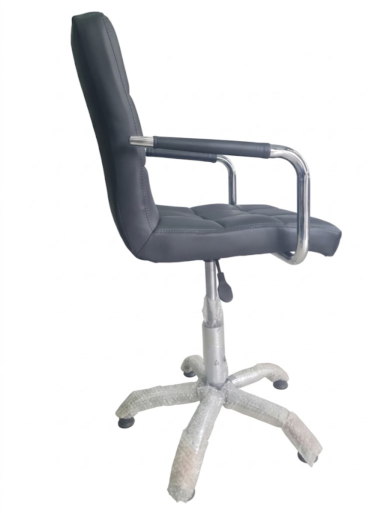 Imagen 3 de SILLON DE SALON HADES PISTON NEGRO ESTRELLA CROMADA                                        